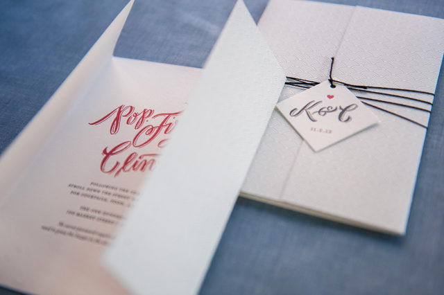 Modern Calligraphy Letterpress Wedding Invitations by Gus & Ruby Letterpress / Oh So Beautiful Paper / Photo by Brea McDonald