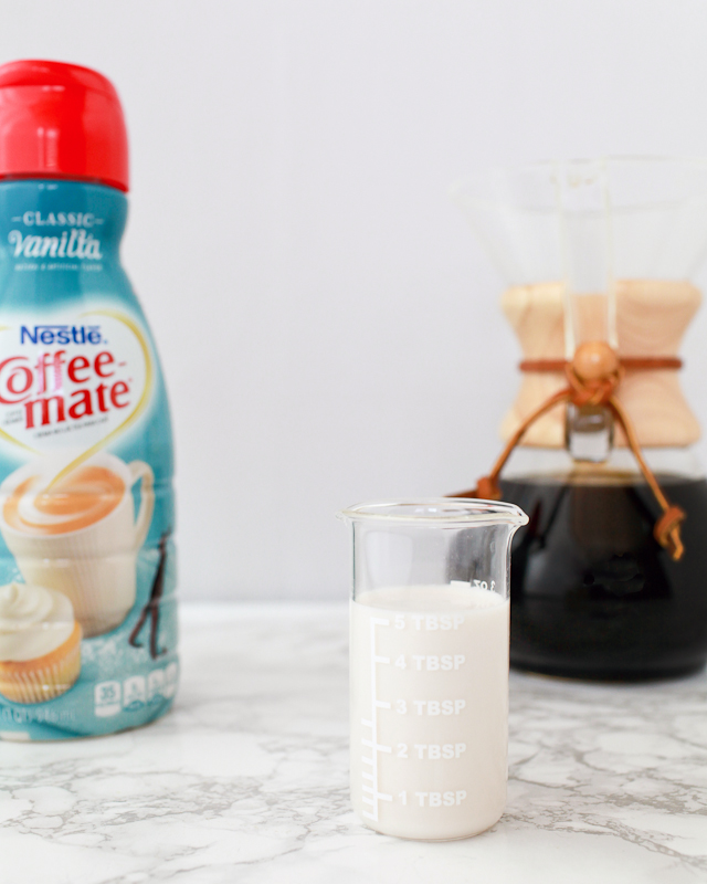 Rose Water Vanilla Coffee Recipe with Coffee-mate Classic Vanilla flavored creamer / Oh So Beautiful Paper
