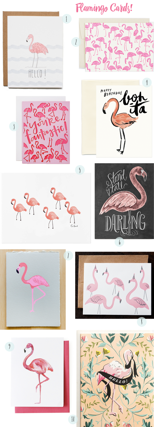 Flamingo Card Round Up / Oh So Beautiful Paper