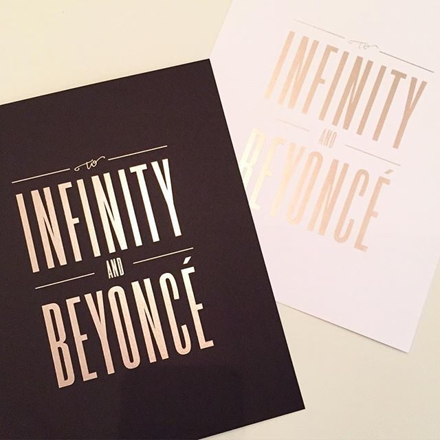 To Infinity and Beyoncé Print / Lionheart Prints via Oh So Beautiful Paper