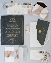 Romantic Shipwreck-Inspired Wedding Invitations with Handmade Paper by Poste and Co.