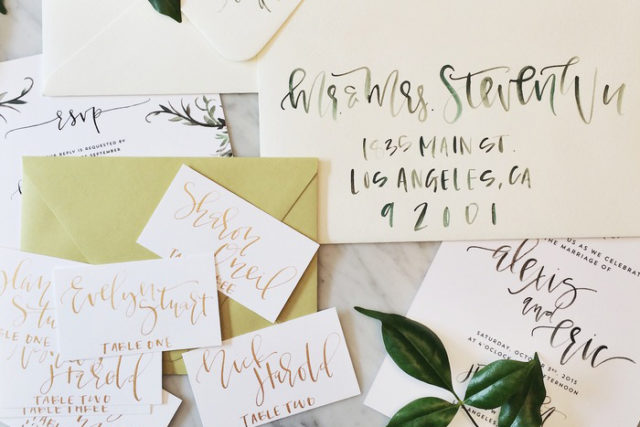 Brush Calligraphy by Lauren Saylor of A Fabulous Fete / Oh So Beautiful Paper
