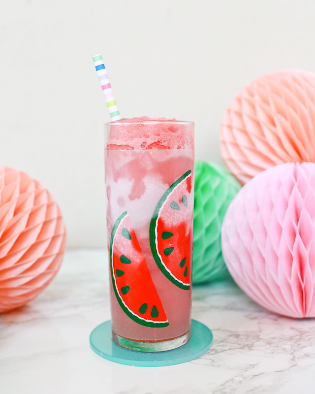 Frozen Salted Watermelon Margarita Cocktail Recipe / Liquorary for Oh So Beautiful Paper