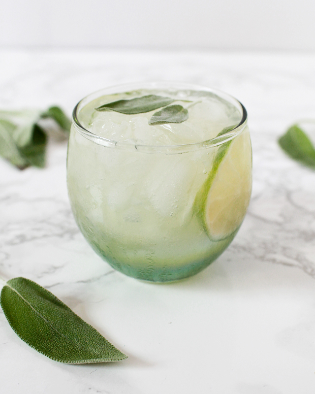 Tequila Lime Sage Smash Cocktail Recipe / Liquorary for Oh So Beautiful Paper