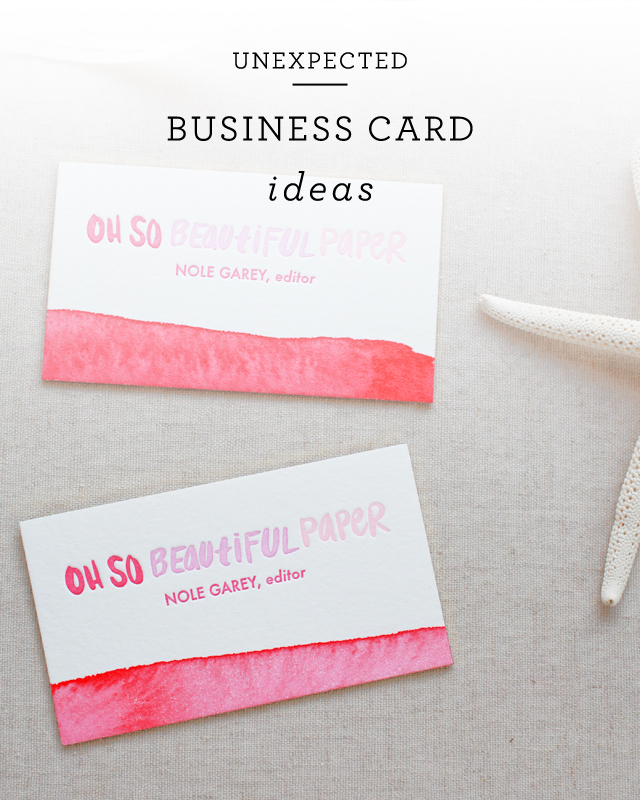 Unexpected Business Card Ideas