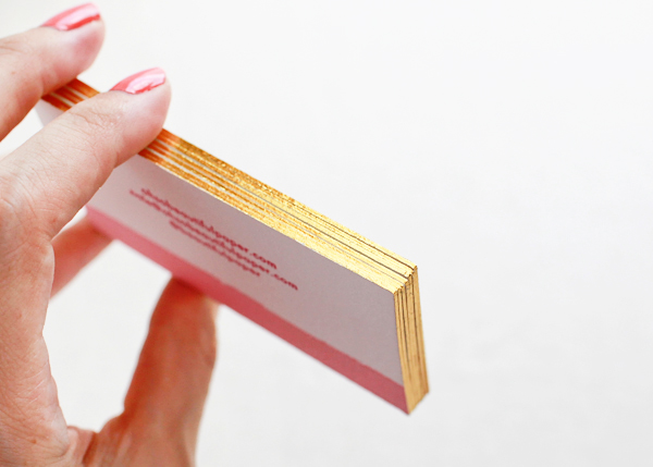 Oh So Beautiful Paper Gold Foil Edge Business Cards / Foil Edging by Boxcar Press