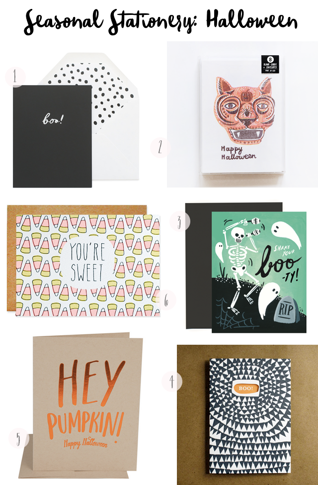 Seasonal Stationery: Halloween Card Round Up / Oh So Beautiful Paper