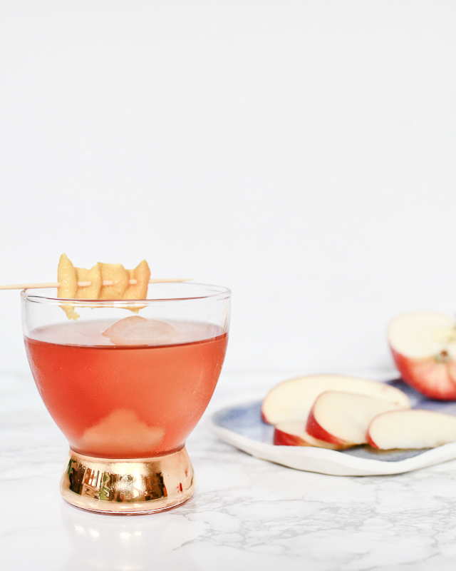 Apple-Cinnamon Calvados Old Fashioned Cocktail Recipe / Liquorary for Oh So Beautiful Paper