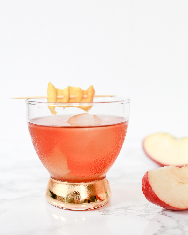 Apple-Cinnamon Calvados Old Fashioned Cocktail Recipe / Liquorary for Oh So Beautiful Paper