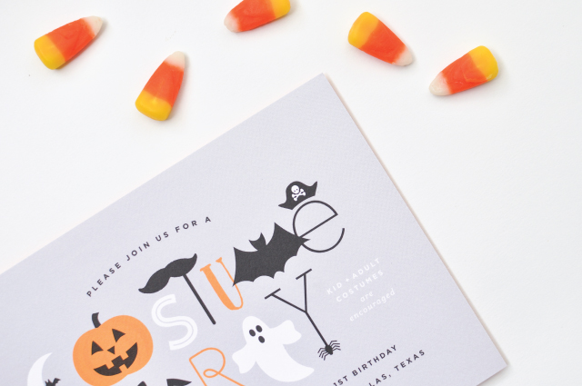Halloween First Birthday Costume Party Invitations by Lauren Chism Fine Papers / Oh So Beautiful Paper