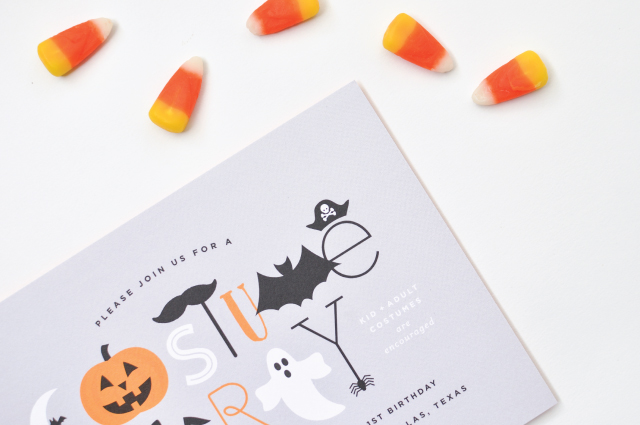Halloween First Birthday Costume Party Invitations