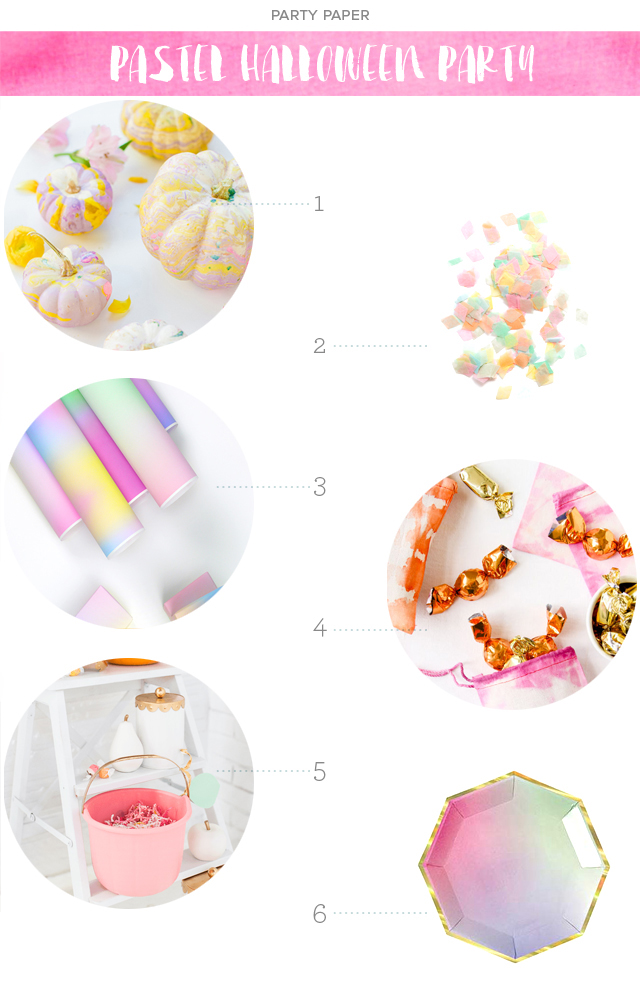 Pastel Rainbow Halloween Party Ideas / Oh So Beautiful Paper