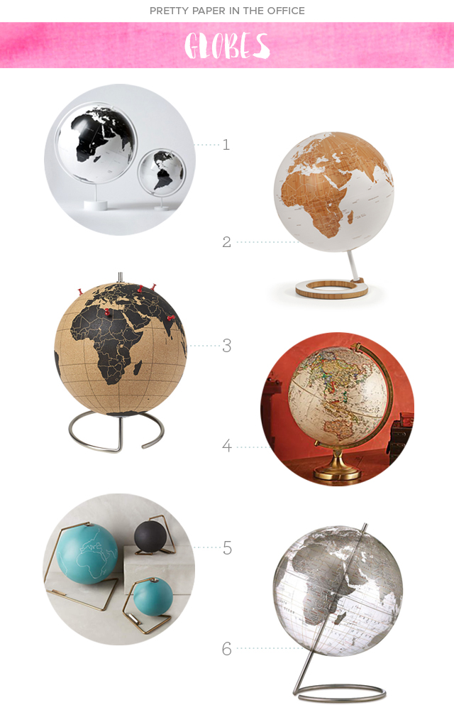 Pretty Paper in the Office: Globes / Oh So Beautiful Paper