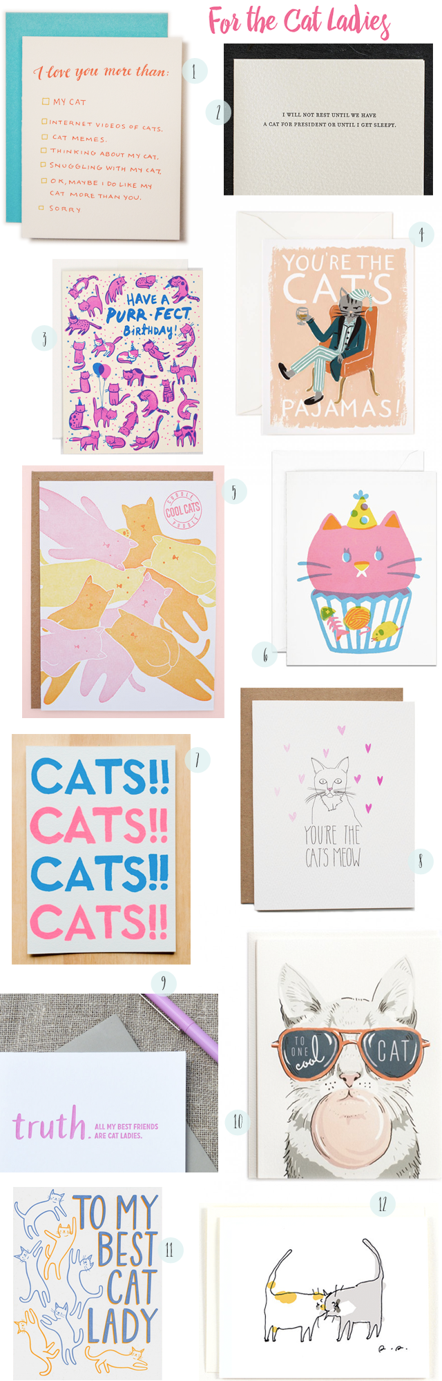 National Cat Day Card Round Up / Oh So Beautiful Paper