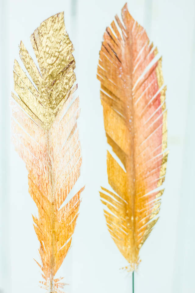 DIY Thanksgiving Crepe Paper Feather Centerpiece / Appetite Paper for Oh So Beautiful Paper