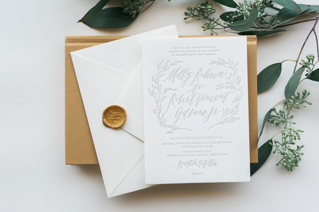 Black Tie Garden Party Calligraphy Wedding Invitations by Cast Calligraphy and Birdwalk Press / Oh So Beautiful Paper