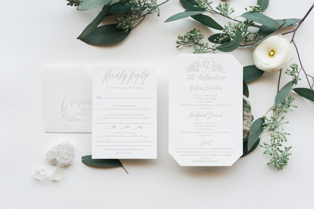 Black Tie Garden Party Calligraphy Wedding Invitations by Cast Calligraphy and Birdwalk Press / Oh So Beautiful Paper