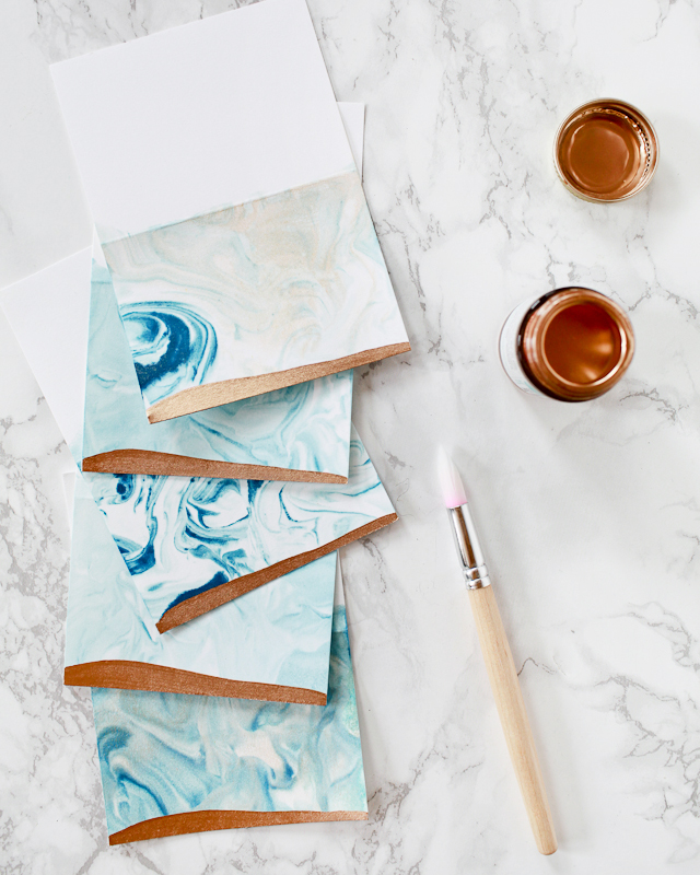 DIY Marbled Place Cards / Oh So Beautiful Paper