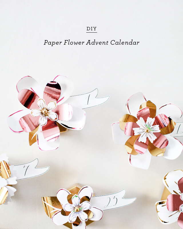 DIY Paper Flower Advent Calendar / Oh So Beautiful Paper