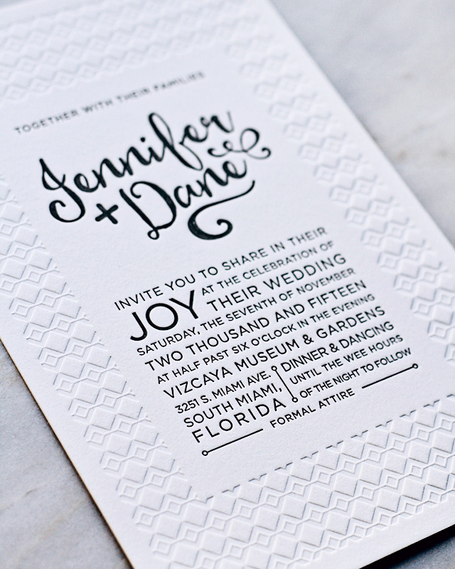 Miami Architecture-Inspired Wedding Invitations by Kate Holgate / Oh So Beautiful Paper