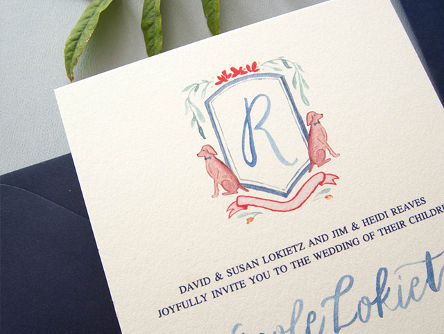How to Add Personal Details to Wedding Invitations / Puppy Love / Bright Room Studio for Oh So Beautiful Paper