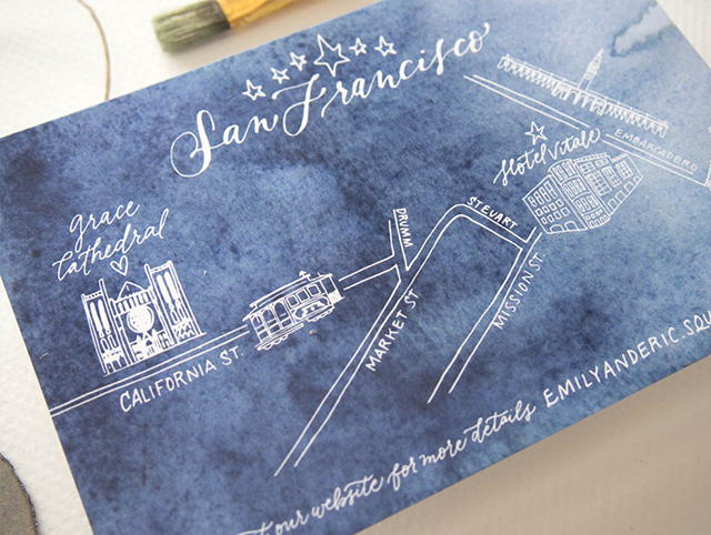 How to Add Personal Details to Wedding Invitations /Maps / Bright Room Studio for Oh So Beautiful Paper