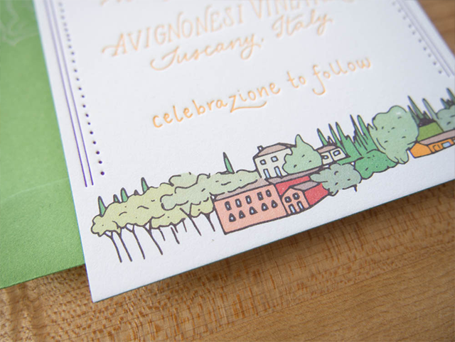 How to Add Personal Details to Wedding Invitations / Venue Illustrations / Bright Room Studio for Oh So Beautiful Paper