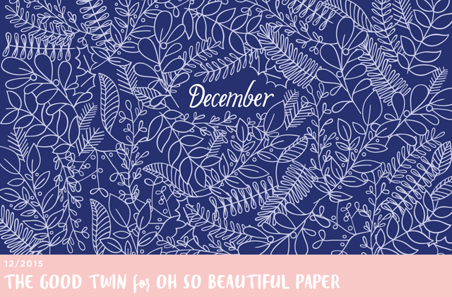 December Illustrated Wallpaper by The Good Twin for Oh So Beautiful Paper