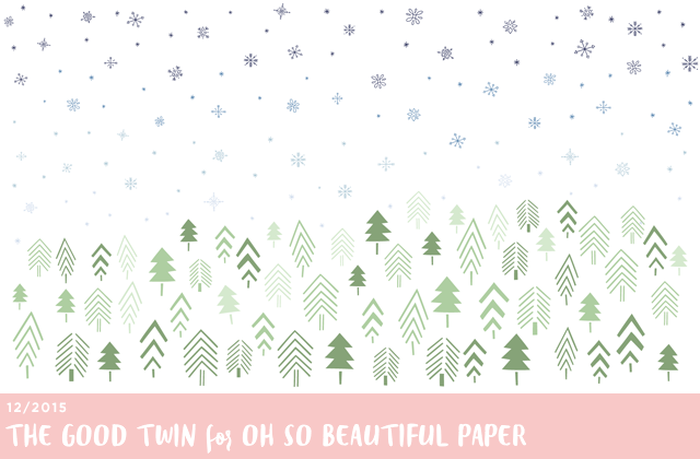 December Illustrated Wallpaper by The Good Twin for Oh So Beautiful Paper