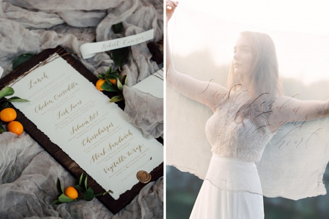 Calligraphy Inspiration: Linen and Leaf / Oh So Beautiful Paper