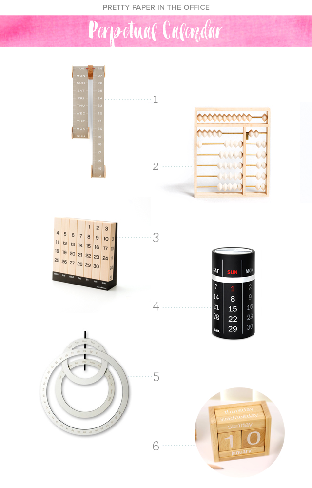 Pretty Paper in the Office: Perpetual Calendar Round Up / Oh So Beautiful Paper