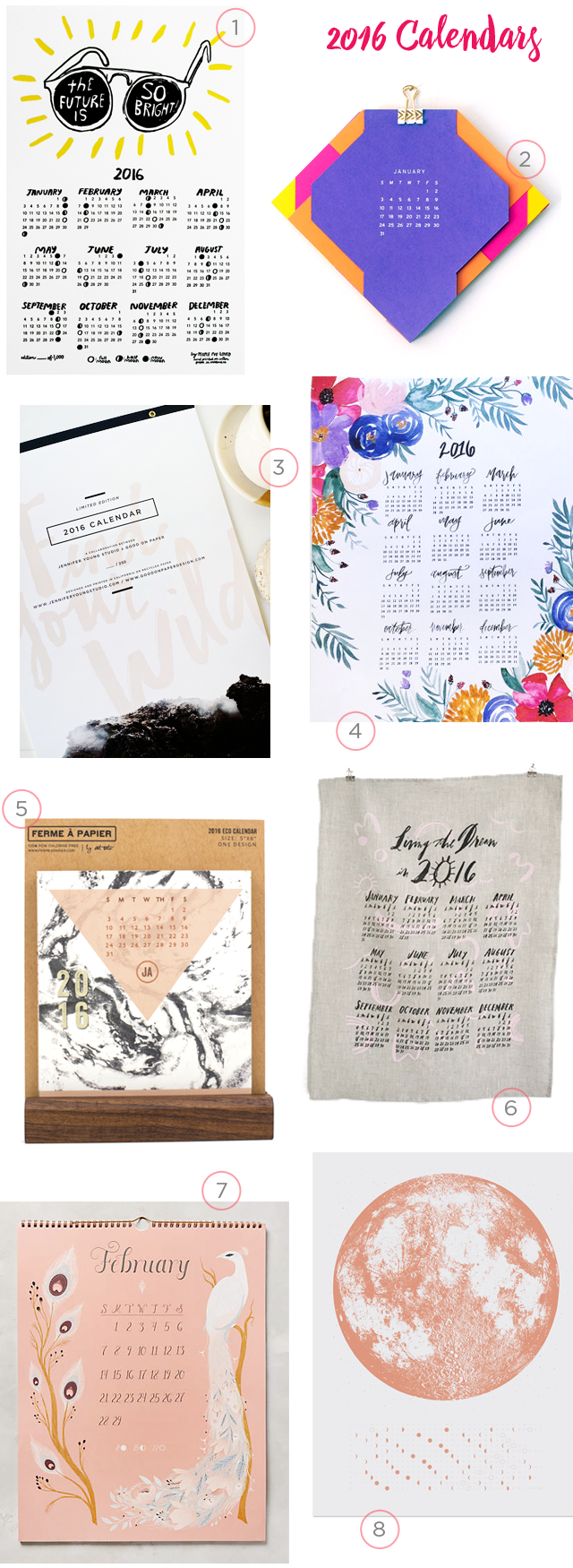 2016 Calendar Round Up / Oh So Beautiful Paper