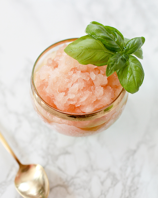 The Best Cocktails of 2015: Boozy Basil-Grapefruit Granita Cocktail Recipe by Liquorary for Oh So Beautiful Paper
