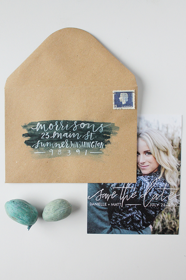 The Best Save the Dates of 2015: Calligraphy and Watercolor Save the Dates by Eleven and West Studio / Oh So Beautiful Paper