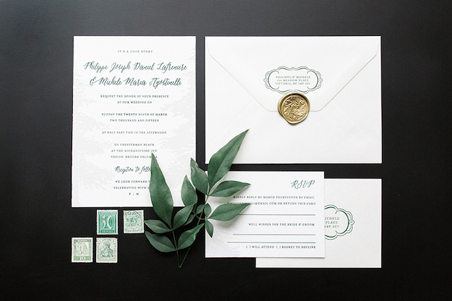 Green and White NatureInspired Wedding Invitations