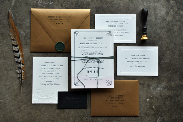 Industrial Glam Wedding Invitations / Design: Liz Blumeyer / Oh So Beautiful Paper
