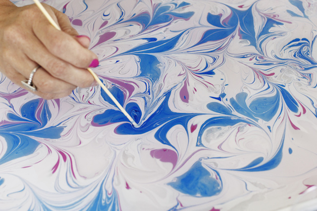 How to Make Marbled Paper / May Designs via Oh So Beautiful Paper