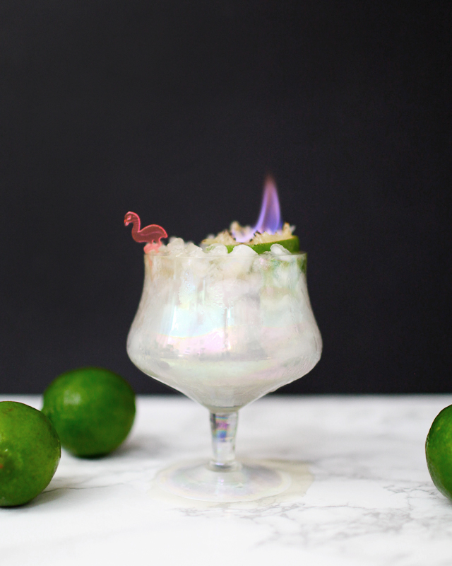 The Best Cocktail Recipes of 2015: The Ghost Flower Rum and St-Germain Tiki Cocktail Recipe by Liquorary for Oh So Beautiful Paper