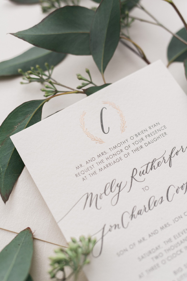 Big Sky Montana Calligraphy Wedding Invitations by Cast Calligraphy / Oh So Beautiful Paper