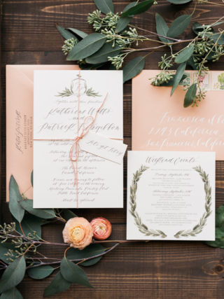 California Coast Wedding Invitations by Cast Calligraphy / Oh So Beautiful Paper