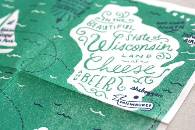 Camp-Theme Foldout Wedding Invitations by Jessica Roush / Oh So Beautiful Paper