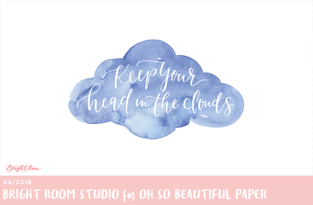 Hand Lettered Watercolor Wallpaper / Bright Room Studio for Oh So Beautiful Paper