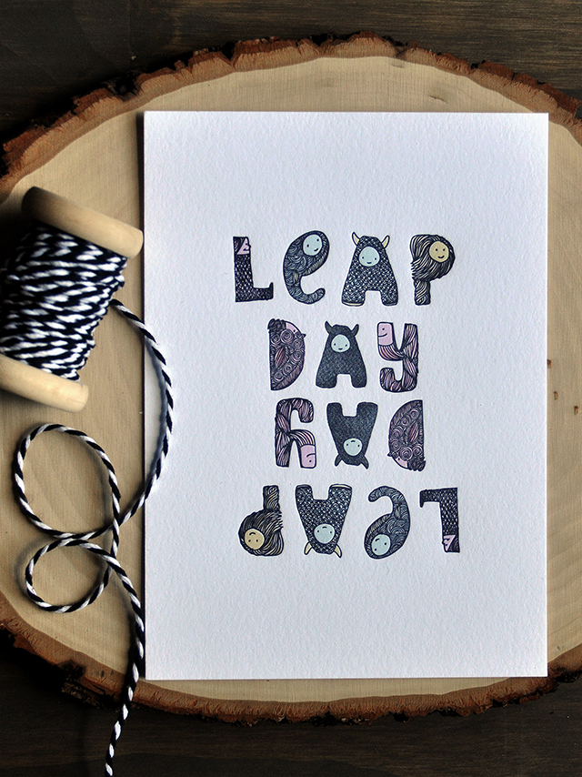 Leap Day Birthday Party Invitations by Darling & Pearl / Oh So Beautiful Paper