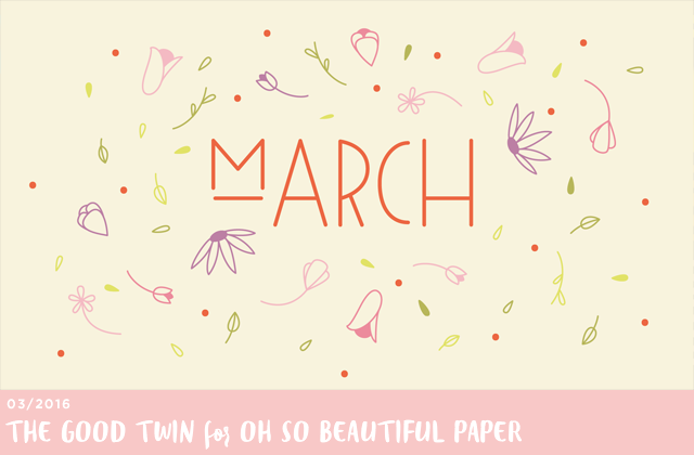 March Illustrated Floral Wallpaper / The Good Twin for Oh So Beautiful Paper