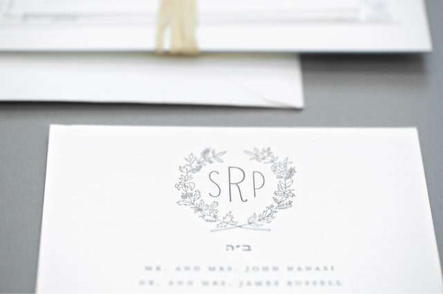 Spring Botanical Letterpress Wedding Invitations by Suite Paperie / Oh So Beautiful Paper
