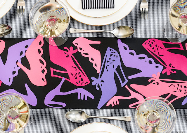 DIY Warhol-Inspired Shoe Table Runner / BerinMade Paper Goods for Oh So Beautiful Paper