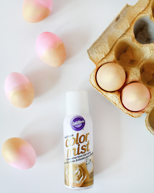 DIY Painterly Pink and Gold Easter Eggs