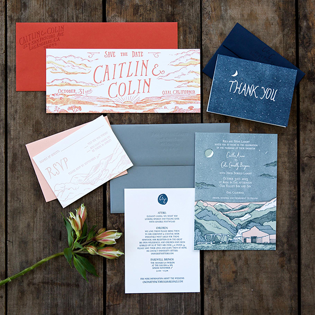 Night Sky Letterpress Wedding Invitations by Shipwright & Co. / Oh So Beautiful Paper