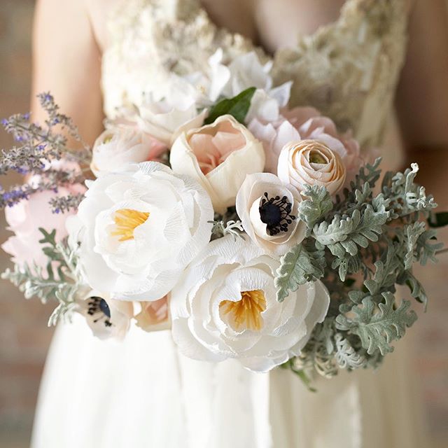 The Lovely Ave Paper Flower Bouquet via Instagram / Oh So Beautiful Paper