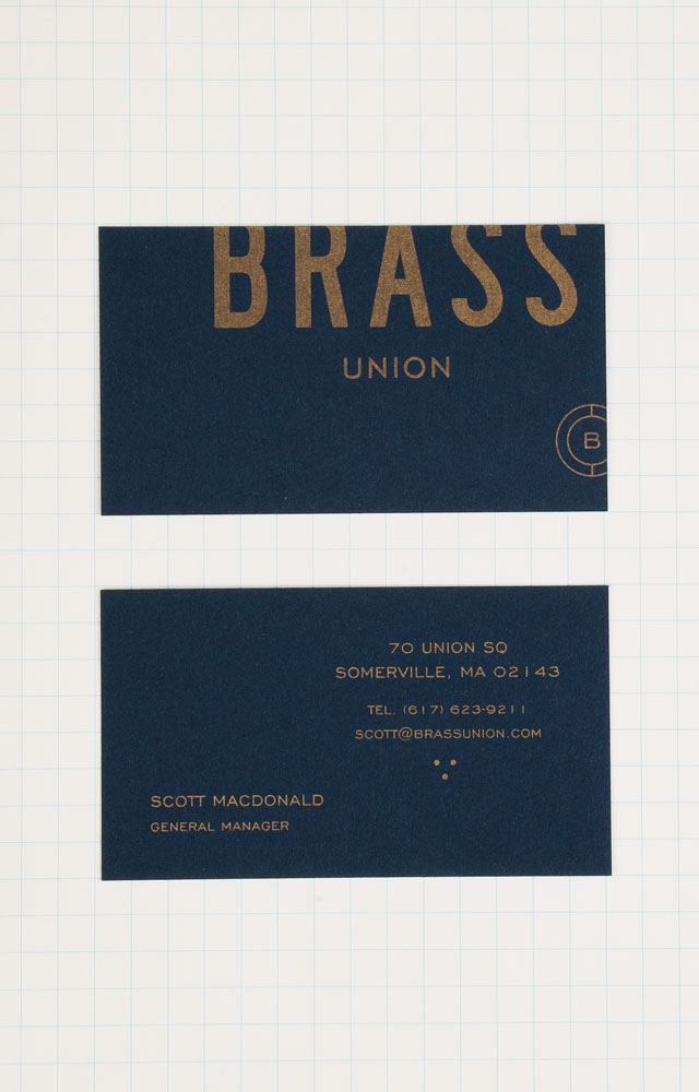Finding the Paper: Brass Union Business Stationery, Business Cards, and Menus / Parse & Parcel for Oh So Beautiful Paper